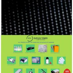 DUPLEX TONER CARTRIDGE A4 Size PVC Spiral Binding Sheet (Set of 1) Pack of 100 Sheets (Black) Manual Multi Binder-41