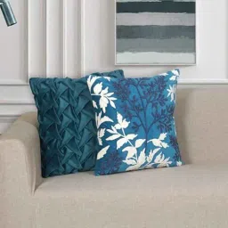 ode & cleo Blue Velvet Abstract 18x18 inches Cushion Covers (Pack of 2)-picture-20