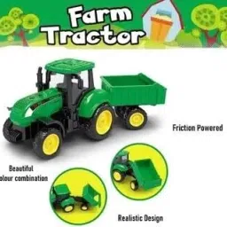Farmer Tractor Toy with Trolley for Kids | Pull Back Mini Farm Vehicle Toy Truck-19