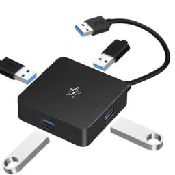 Flipkart SmartBuy 4 in 1 Ultra Slim USB Hub 2.0, 0.19 Meter Cable Compatible with All USB PC Speaker Laptop Hard Drive Keyboard Printer Pen Drive USB Hub-34