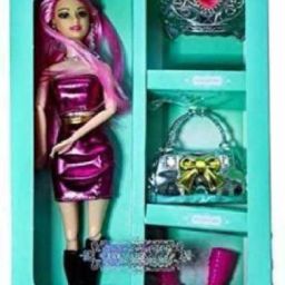 ED 19Big Size Baby FOLDABLE Doll With Shoes & Fashion Accessories Kit Play Set (Multicolor)-3