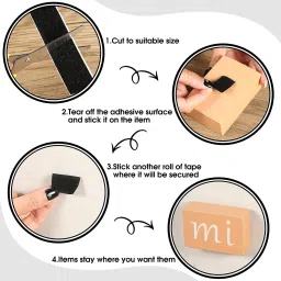 aryan utsav Self-Adhesive Hook and Loop Tape Roll, Sticky Back, Both Indoor and Outdoor Use Stick-on Velcro image 4