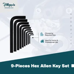 hillgrove HGCM326M1 9Pcs Hex Allen Key Kit with 5in1/Phillip Screwdriver Wrench Spanner Allen Key Set image 2