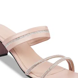 Try Me Embellished Open Toe Block Heels image 4