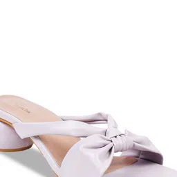 THE WHITE POLE Knotted Open Toe Block Heels image 5