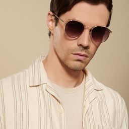 Vincent Chase Unisex Brown Lens & Gold-Toned Other Sunglasses with UV Protected Lens image 2