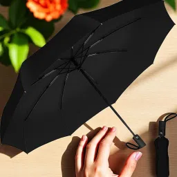 en,Women,Kids,Girls,Boys - 3 Fold with Auto Open and Close Umbrella (Black)_448 Umbrella-image-77