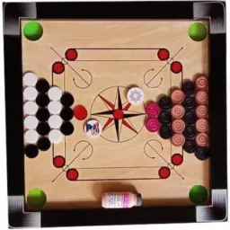Wood Small Size 20X20 with two set coins,striker & powder 8 cm Carrom Board-image-73