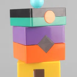 zokato Shape Sorter Tower - Multicolour image 2