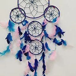 Blue & Light Blue Feathers Dream Catchers, Handmade Dreamcatcher (10CM x 25CM) Feather Dream Catcher-image-49