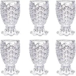 (Pack of 6) (Pack of 6) Crystal Clear Pineapple Shaped Glass Set (180 ml, Glass) Glass Set Water/Juice Glass-image-32