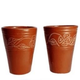 (Pack of 2) CLAY GLASS 001 Glass Set Water/Juice Glass-image-1