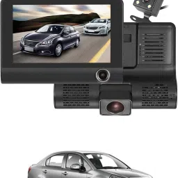 170 Degree/3 Lens G-Sensor 4Inch 3 Way DVR Video Recorder For Car Black LCD-image-73