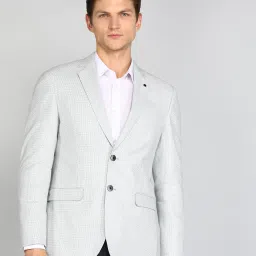 Men Self Design Single Breasted Formal Blazer-image-26