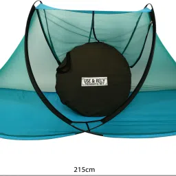 use and rely Polyester Adults Washable High Quality Of Cotton Soft and Stretchable UNIQUE DESIGNING (Size: L: 7ft W: 3.5ft H: 3ft) Sit-in Free standing with one Side Slidder Gate Mosquito Net For Single Bed Mosquito Net image 2