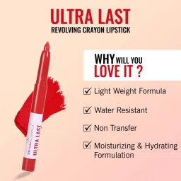 shryoan Ultra Last Crayon Lipstick | Smooth Glide, Smudge Proof & Silky Matte Finish image 2