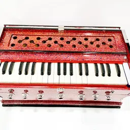 maga mart 7 Stopper+ 3 1/4 Octaves+ 39 Keys+ Double Fold Bellow, RED Color Harmonium 3.2 Octave Hand Pumped Harmonium-picture-46