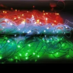 39 LEDs 13.5 m Orange, White, Green Steady Ball Rice Lights-12