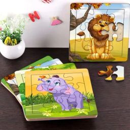 shalafi Animals theme based puzzle for kids 4 in 1 puzzle with different color and theme image 2