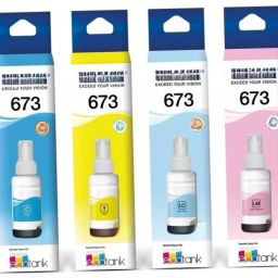 vavia T673 Ink Compatible for L800, L805, L810, L850, L1800 Black + Tri Color Combo Pack Ink Bottle-image-82