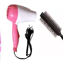 FROSTED COSMETIC Hair Dryer For Women and Mini Styling Straightner With Round Comb Personal Care Appliance Combo-image-20
