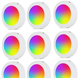 9W 7in1 Multicolour Surface Led (Red/Pink/Blue/Yellow/Violet/Green/White) Pack-9 Recessed Ceiling Lamp-13