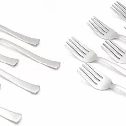 Marwall Stainless Steel Dessert Fork Set (Length : 18.5 cm, Thickness:2 MM)) - Set of 12 pcs Stainless Steel Dessert Fork Set-6