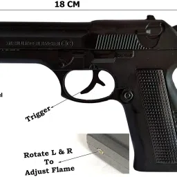bikrify Flame Gun Style 608 Machine Lighter with Loading System With Pull Back System Pocket Lighter image 2