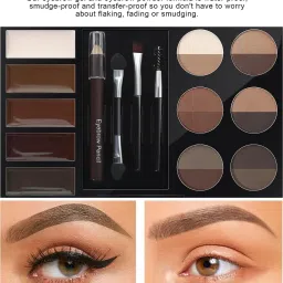 my colors All in One Eyebrow Makeup Palette Set-12 Color Eyebrow Powders,5 Color Eyebrow 250 g image 2