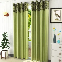 152.5 cm (5 ft) Polyester Semi Transparent Window Curtain (Pack Of 2)-image-65