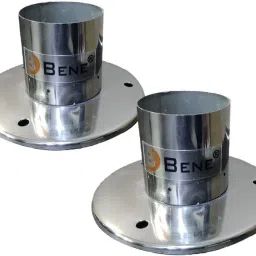 Base Stand Round SS 11 cm, Pack of 2 Pc Gate Light Outdoor Lamp-57
