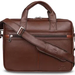 leather world Men & Women Brown Messenger Bag-picture-13