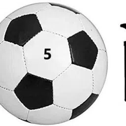 marathon Black & White Football Full Size-5 no. with 6inch air Pump and pin Football Kit-picture-33