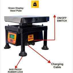 GRAMTECHNOLOGY Digital Scale 200kg x 10g Weight Machine for Kirana, Factory & Vegetable shop Weighing Scale image 5