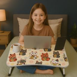 Foldable multipurpose Table Wood Portable Laptop Table-31