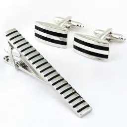 PELUCHE Enamel, Brass Cufflink & Tie Pin Set-image-45
