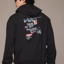 Men Full Sleeve Printed Hooded Sweatshirt-image-1