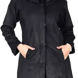 Fleece Solid Coat For Women-image-42