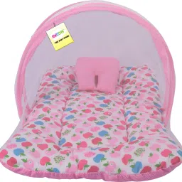 Cotton Infants New Born Baby Care Essential Bedding Set Combo Mosquito Net-18