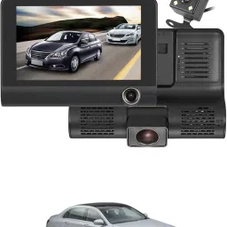 170 Degree/3 Lens G-Sensor 4Inch 3 Way DVR Video Recorder For Car Black LCD-image-38