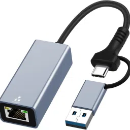 ELECTRO WOLF Fully Metal Body USB 3.0 + Type C to RJ45 Gigabit Ethernet Plug & Play Lan Adapter-6