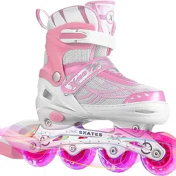 houseofcommon Inline Skate Adjustable For Boy and Girl PU Flashing Wheels Pack With Carry Bag In-line Skates - Size 2025-11-08 UK-picture-37