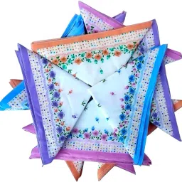 ORRISH Women's Handkerchiefs 100% Cotton Floral Print Multicolored Ladies Hankies ["Multicolor"] Handkerchief-image-50