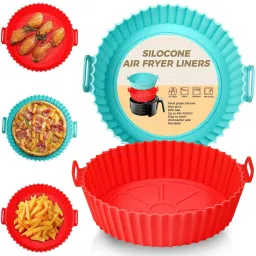 Air Fryer Reusable Silicone Pot, Non-Stick Silicone Airfryer Tray Air Fryer-image-17