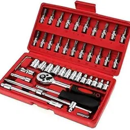 Rustic 46-Piece Tool Kit – Ratchet & Torque Wrench Combo Set Hand Tool Kit-6