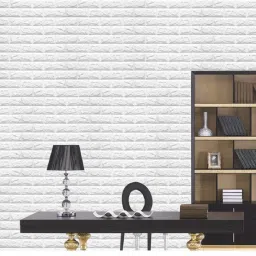 70 White 3D Brick Self Adhesive Sticker-image-85