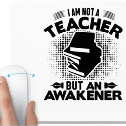 UDNAG White Mousepad 'Teacher | I am not a' for Computer / PC / Laptop [230 x 200 x 5mm] Non Slip Base Mousepad-image-93