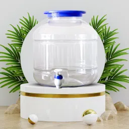 blvd 10 Liter Water Bottle Dispenser Jar, BPA Free Plastic Water Can, White Set-1 Bottom Loading Water Dispenser image 2