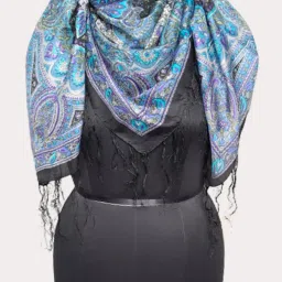 Printed Silk Women Multicolor Fancy Scarf, Stole-image-21