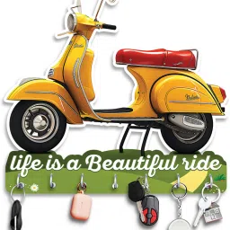 Scooter Printed Key Holder For Home Decor, Living Room, Keys Stand Wood Key Holder-image-6